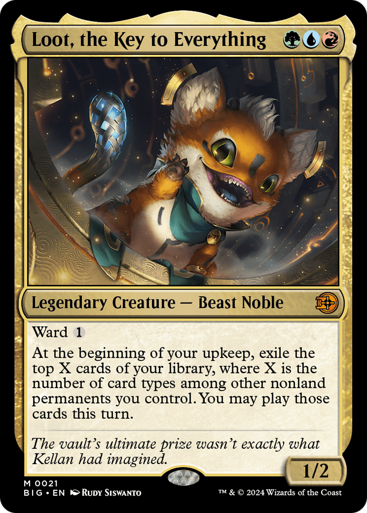 Loot, the Key to Everything (BIG-021) [The Big Score] Foil MTG Single Wizards of the Coast