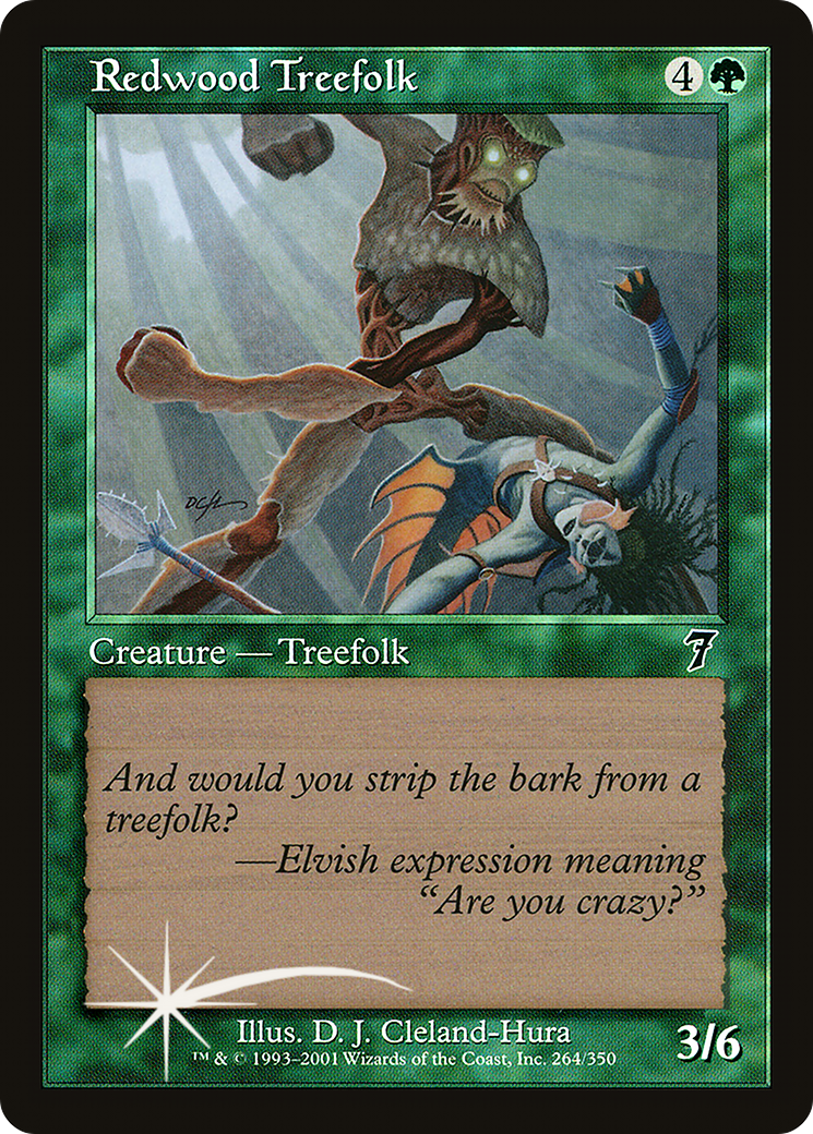 Redwood Treefolk (7ED-264) [7th Edition] MTG Single Wizards of the Coast
