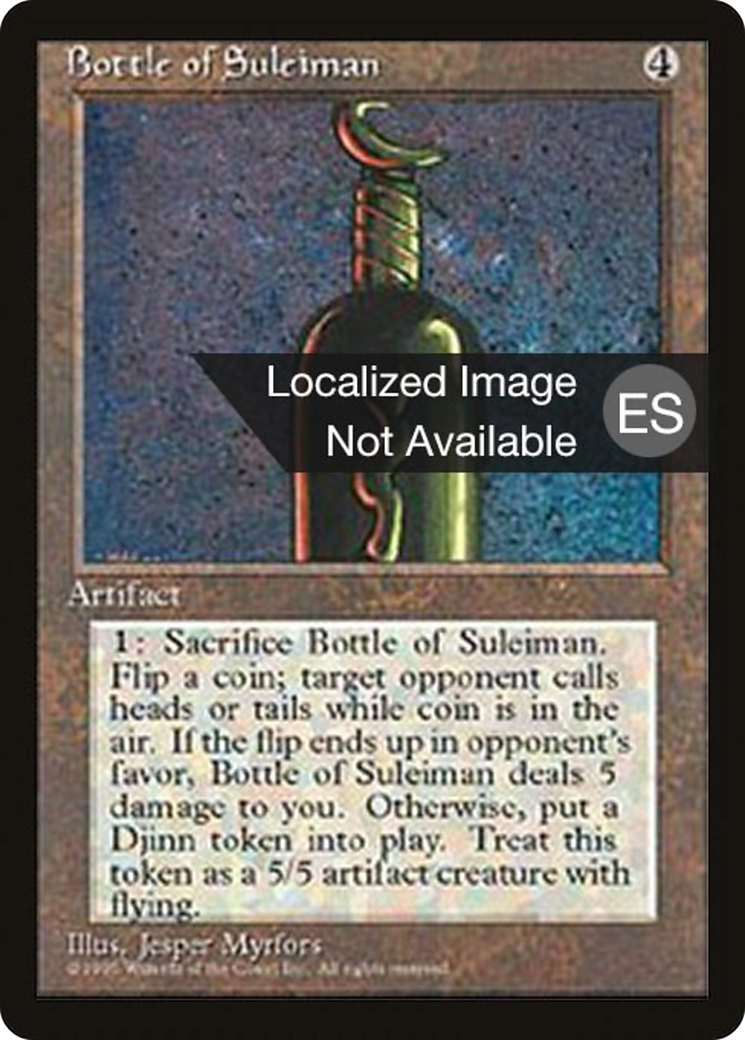 Bottle of Suleiman (4BB-) [Fourth Edition Foreign Black Border] MTG Single Wizards of the Coast