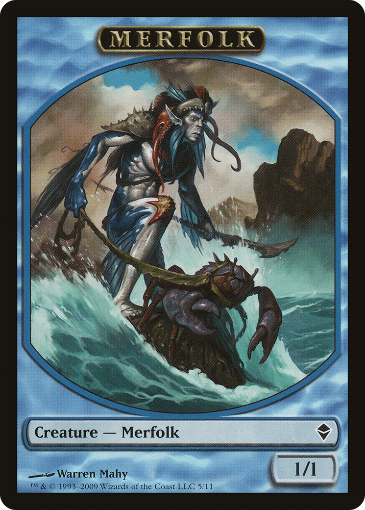 Merfolk Token (ZEN-005) [Tokens] Zendikar Tokens MTG Single Wizards of the Coast