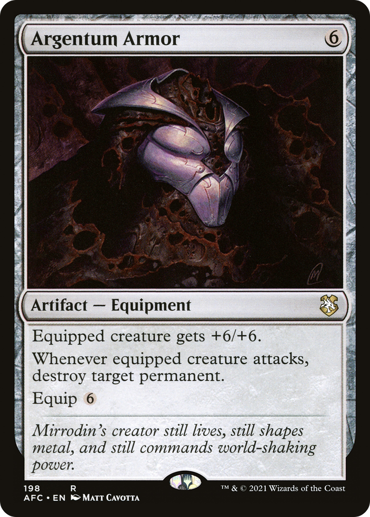 Argentum Armor (AFC-198) [Forgotten Realms Commander] MTG Single Wizards of the Coast