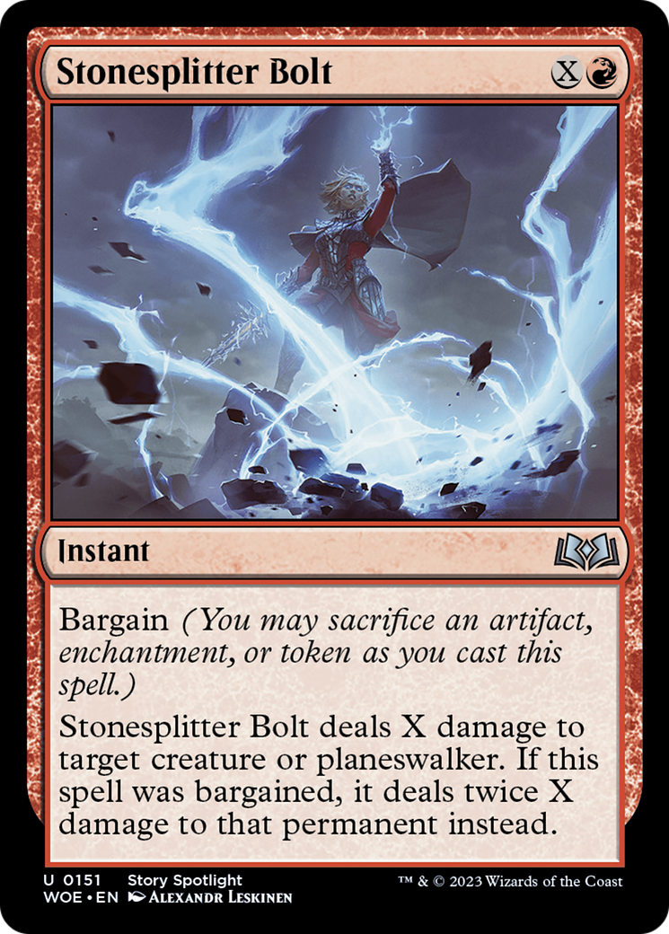 Stonesplitter Bolt (WOE-151) [Wilds of Eldraine] Foil MTG Single Wizards of the Coast