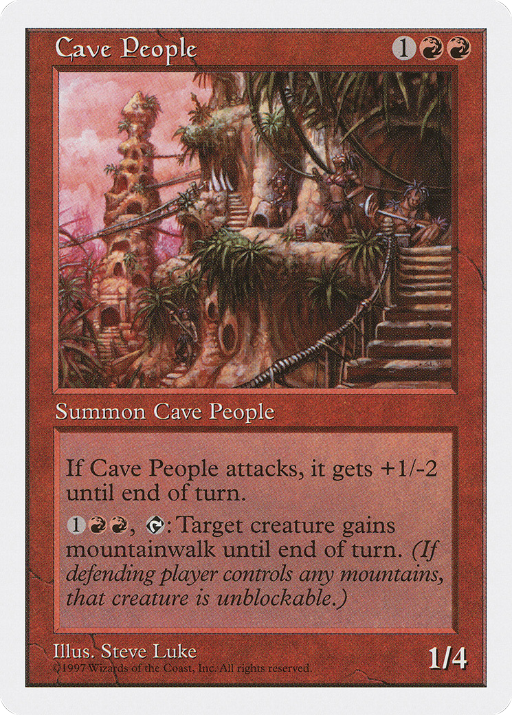 Cave People (5ED-215) [Fifth Edition] MTG Single Wizards of the Coast