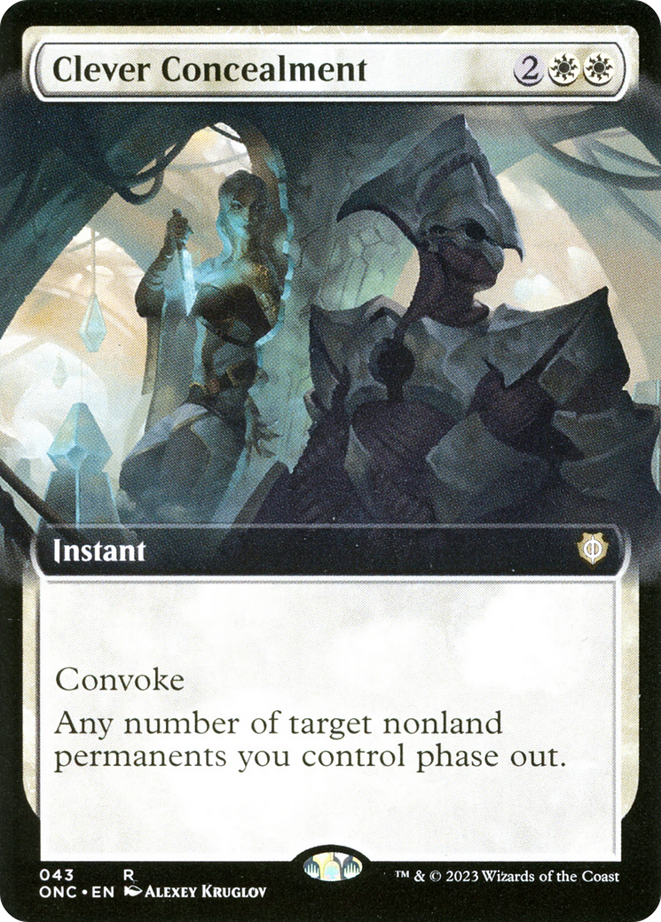 Clever Concealment (ONC-043) [Phyrexia: All Will Be One Commander] (Extended Art) MTG Single Wizards of the Coast