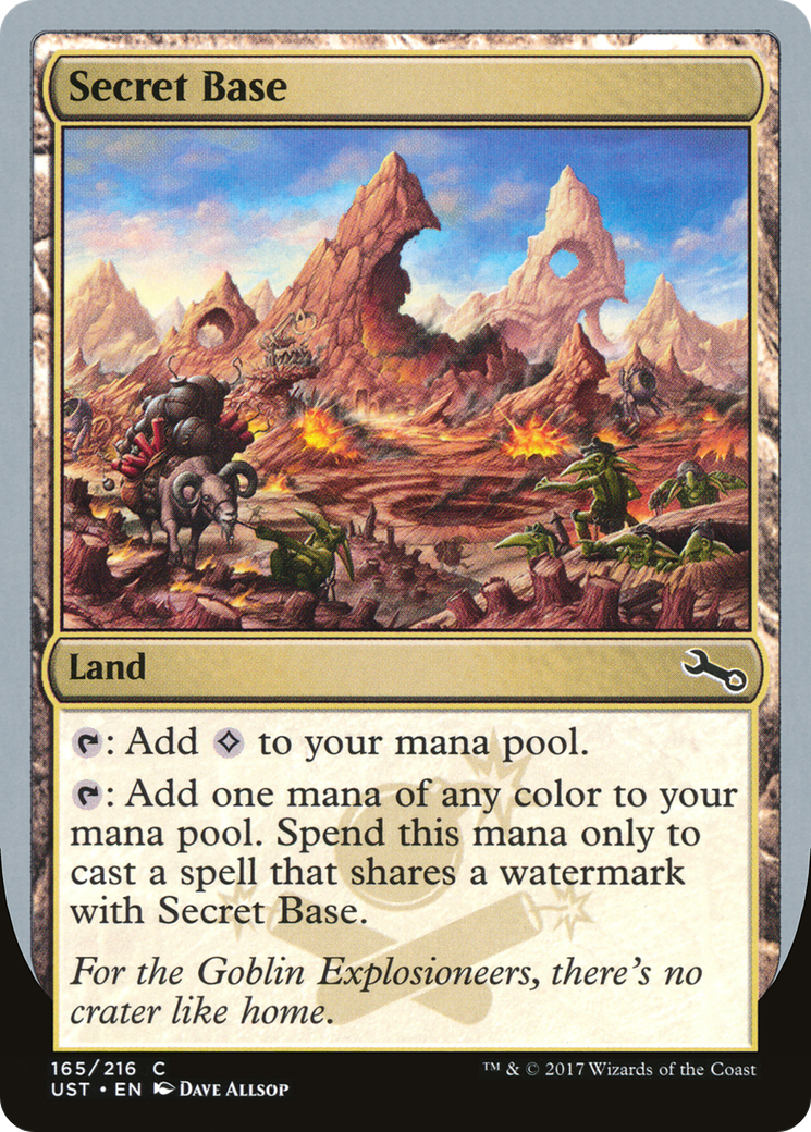 Secret Base (D) (UST-165) [Unstable] MTG Single Wizards of the Coast