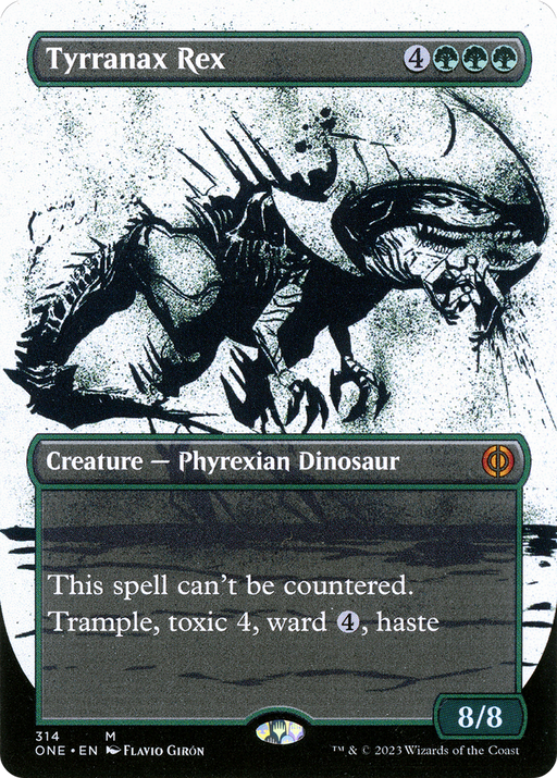 Tyrranax Rex (ONE-314) [Phyrexia: All Will Be One] (Showcase) (Borderless) MTG Single Wizards of the Coast