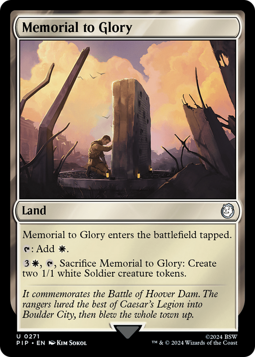Memorial to Glory (PIP-271) [Fallout] Foil MTG Single Wizards of the Coast
