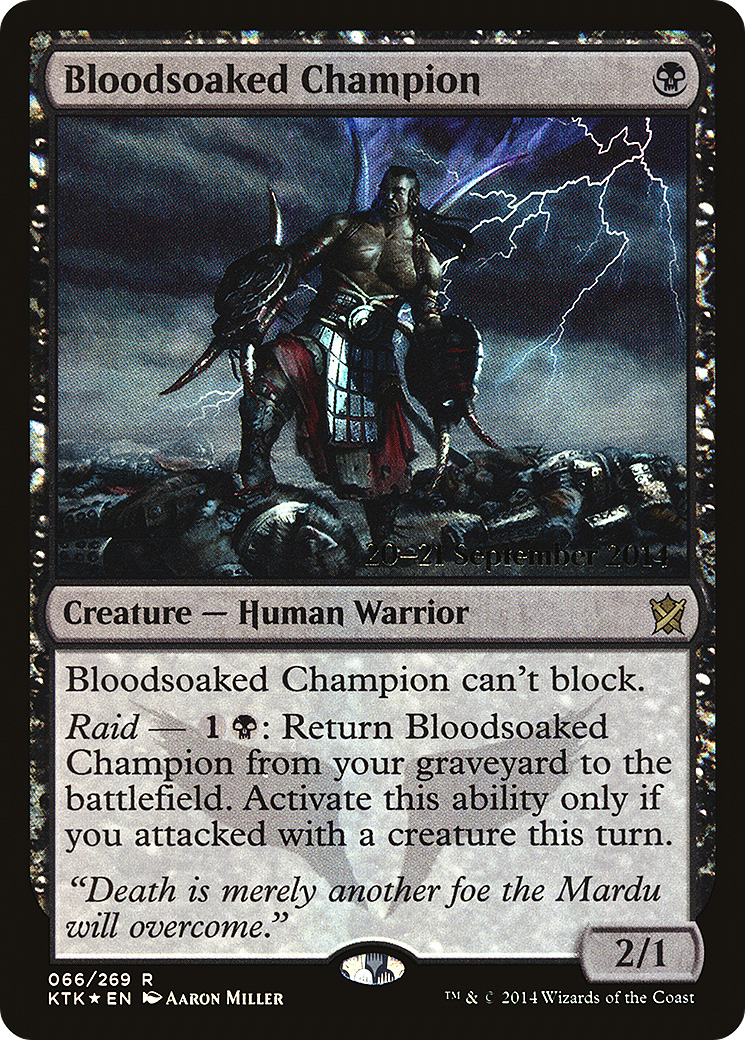 Bloodsoaked Champion (PRE-066) [Khans of Tarkir Promos] Foil MTG Single Wizards of the Coast