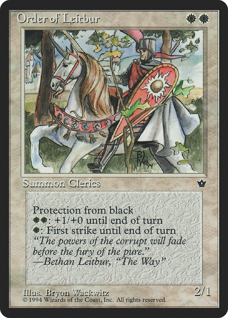 Order of Leitbur (FEM-16B) [Fallen Empires] MTG Single Wizards of the Coast