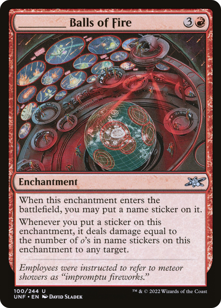 _____ Balls of Fire (UNF-100) [Unfinity] Foil MTG Single Wizards of the Coast