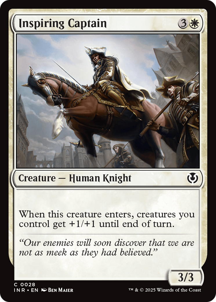 Inspiring Captain (INR-028) [Innistrad Remastered] Foil MTG Single Wizards of the Coast