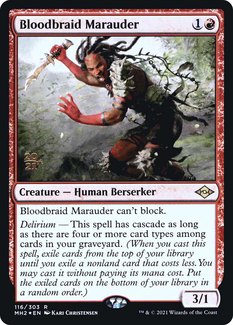 Bloodbraid Marauder (PRE-116) [Modern Horizons 2 Promos] Foil MTG Single Wizards of the Coast