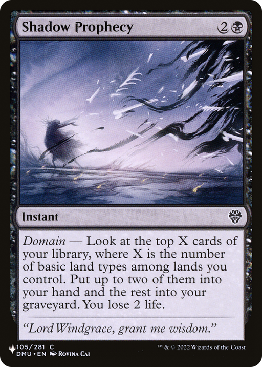 Shadow Prophecy (LIST-105/281) [Mystery Booster] The List MTG Single Wizards of the Coast
