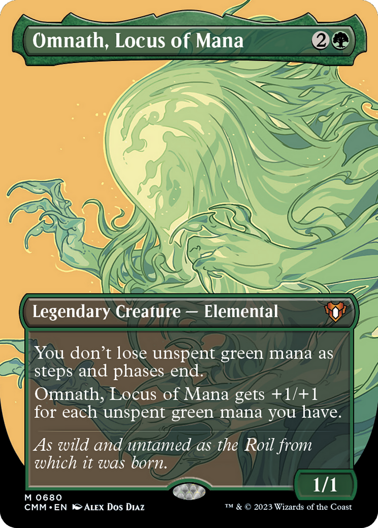 Omnath, Locus of Mana (CMM-680) [Commander Masters] (Borderless) Foil MTG Single Wizards of the Coast