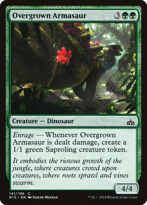 Overgrown Armasaur (RIX-141) [Rivals of Ixalan] MTG Single Wizards of the Coast