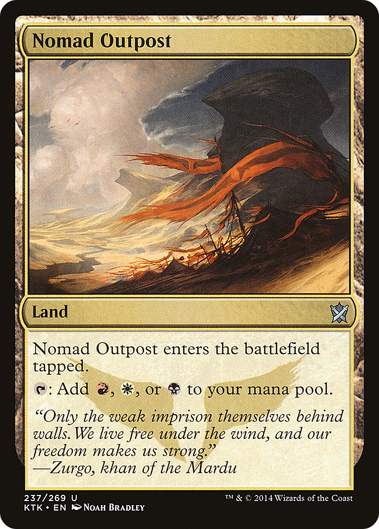 Nomad Outpost (KTK-237) [Khans of Tarkir] Foil MTG Single Wizards of the Coast
