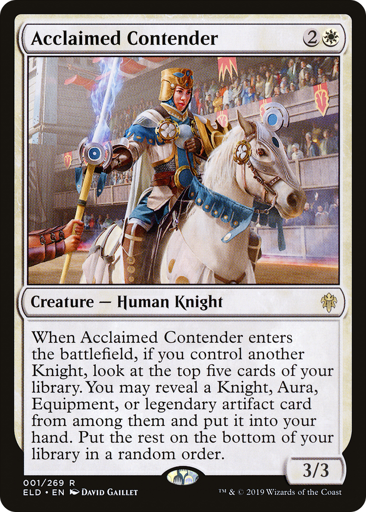 Acclaimed Contender [Throne of Eldraine] MTG Single Magic: The Gathering