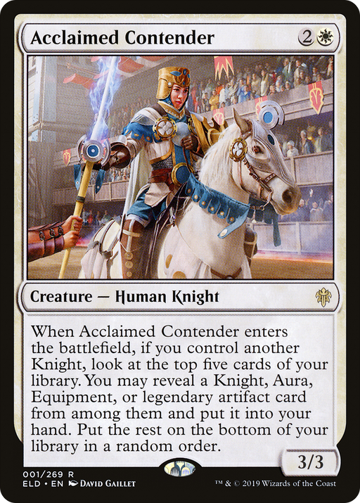 Acclaimed Contender [Throne of Eldraine] MTG Single Magic: The Gathering