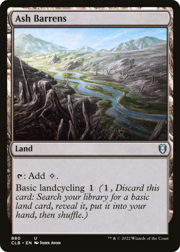 Ash Barrens (CLB-880) [Commander Legends: Battle for Baldur's Gate] MTG Single Wizards of the Coast