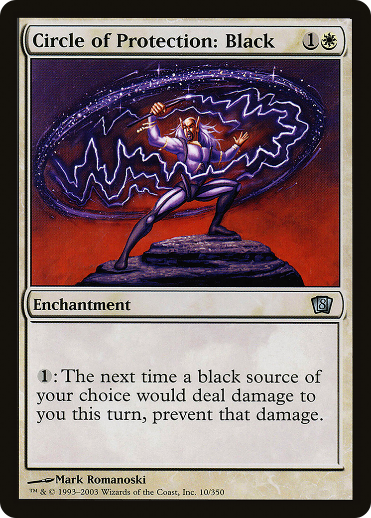 Circle of Protection: Black (8ED-010) [8th Edition] Foil MTG Single Wizards of the Coast