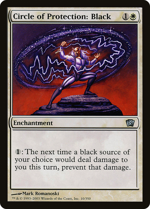 Circle of Protection: Black (8ED-010) [8th Edition] MTG Single Wizards of the Coast