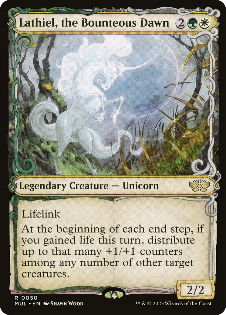 Lathiel, the Bounteous Dawn (MUL-050) [Multiverse Legends] (Showcase) MTG Single Wizards of the Coast