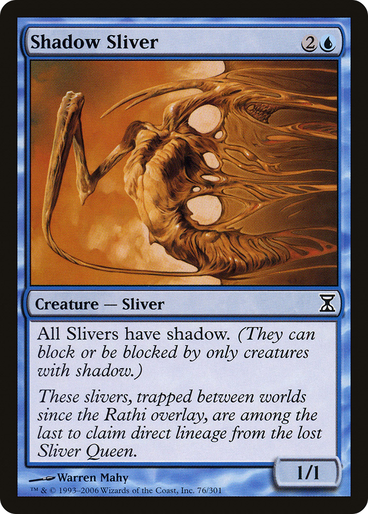 Shadow Sliver (TSP-076) [Time Spiral] Foil MTG Single Wizards of the Coast