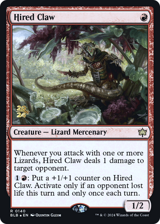 Hired Claw (PRE-140) [Bloomburrow Promos] Foil MTG Single Wizards of the Coast