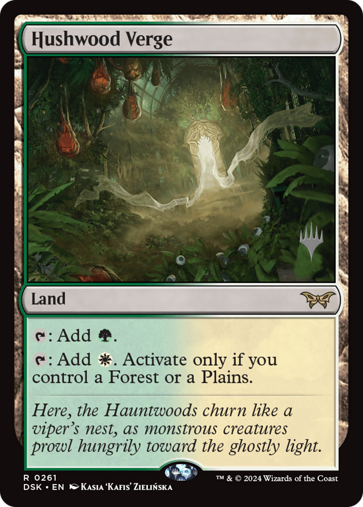 Hushwood Verge (PDSK-261P) [Duskmourn: House of Horror Promos] Foil MTG Single Wizards of the Coast