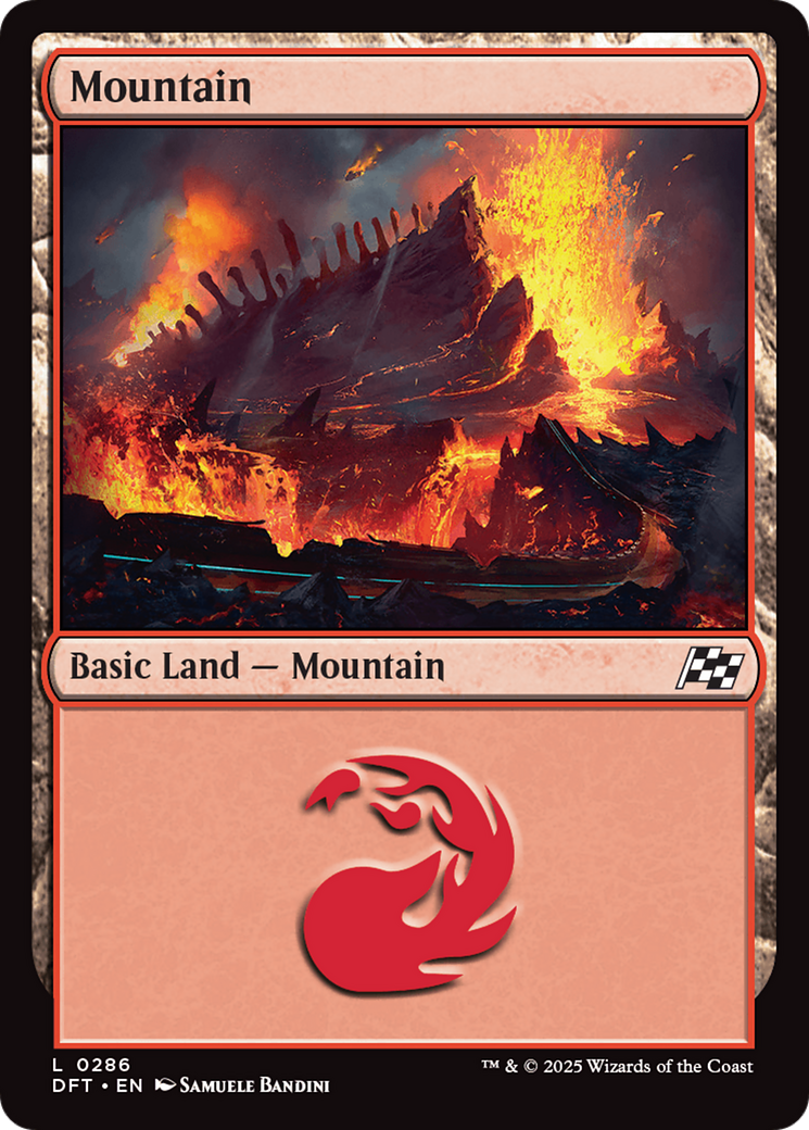 Mountain (0286) (DFT-286) [Aetherdrift] MTG Single Wizards of the Coast