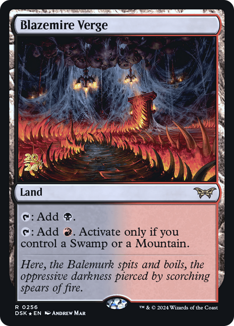 Blazemire Verge (PRE-256) [Duskmourn: House of Horror Promos] Foil MTG Single Wizards of the Coast