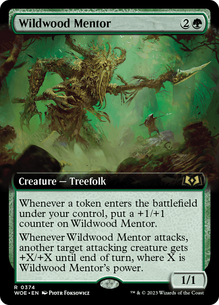 Wildwood Mentor (WOE-374) [Wilds of Eldraine] (Extended Art) MTG Single Wizards of the Coast