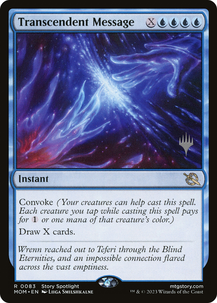 Transcendent Message (PPMOM-083) [March of the Machine Promos] MTG Single Wizards of the Coast