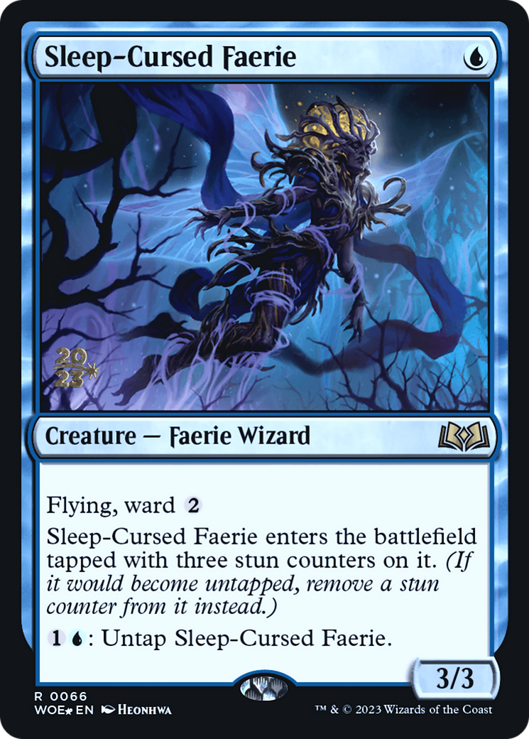 Sleep-Cursed Faerie (PRE-066) [Wilds of Eldraine Promos] Foil MTG Single Wizards of the Coast