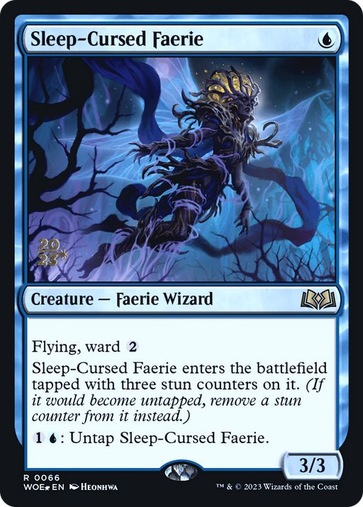 Sleep-Cursed Faerie (PRE-066) [Wilds of Eldraine Promos] Foil MTG Single Wizards of the Coast