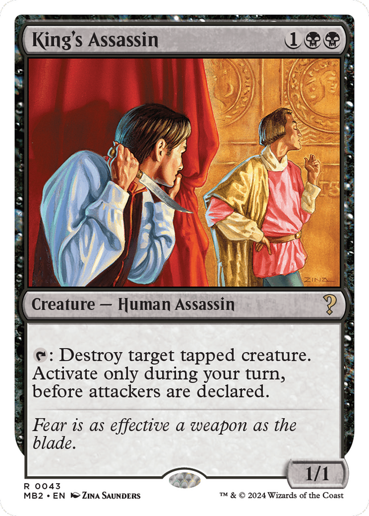 King's Assassin (White Border) (MB2-043) [Mystery Booster] Mystery Booster 2 MTG Single Wizards of the Coast