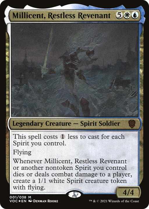 Millicent, Restless Revenant (VOC-001) [Crimson Vow Commander Display Commanders] Etched Foil MTG Single Wizards of the Coast