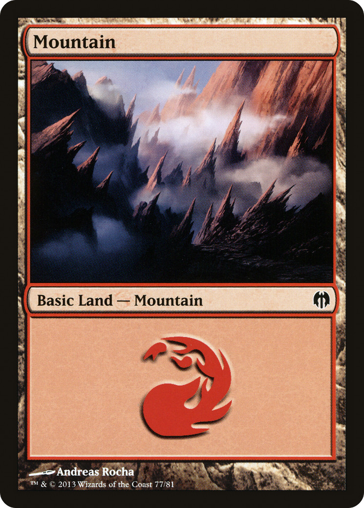 Mountain (DDL-077) [Misc] Duel Decks: Heroes vs. Monsters MTG Single Wizards of the Coast