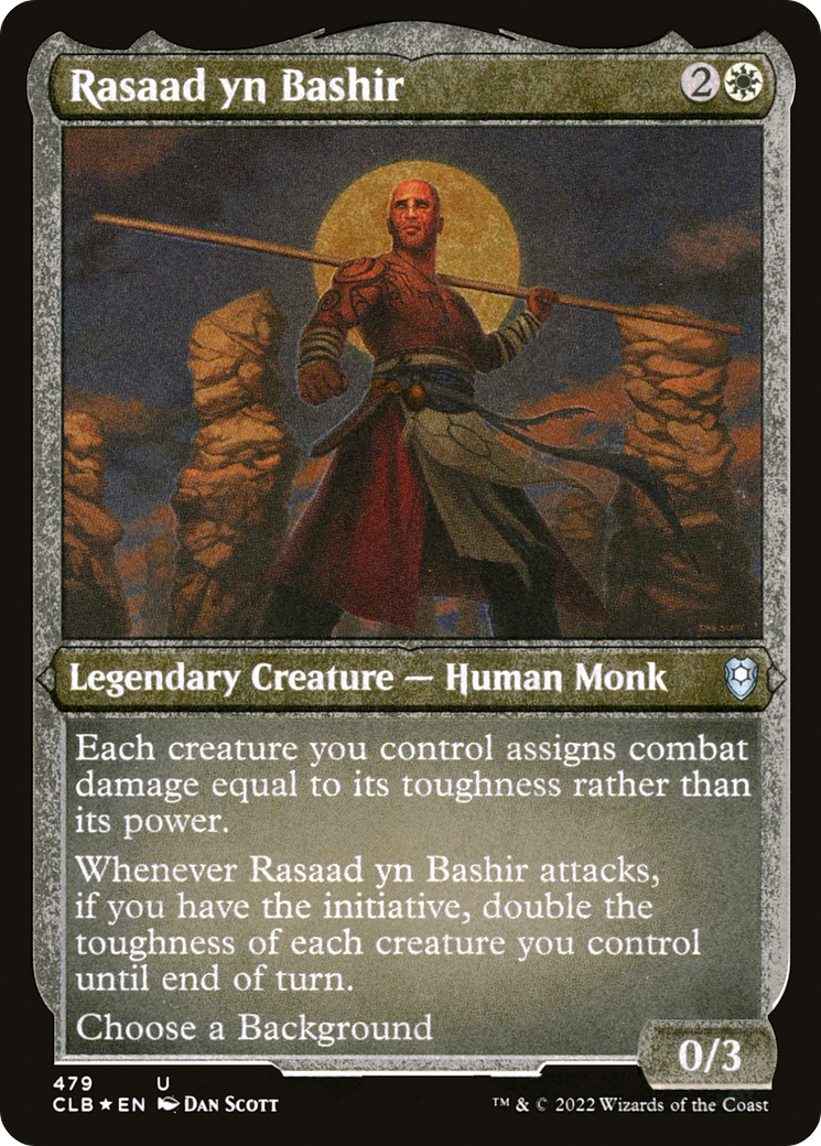 Rasaad yn Bashir (CLB-479) [Commander Legends: Battle for Baldur's Gate] Etched Foil MTG Single Wizards of the Coast