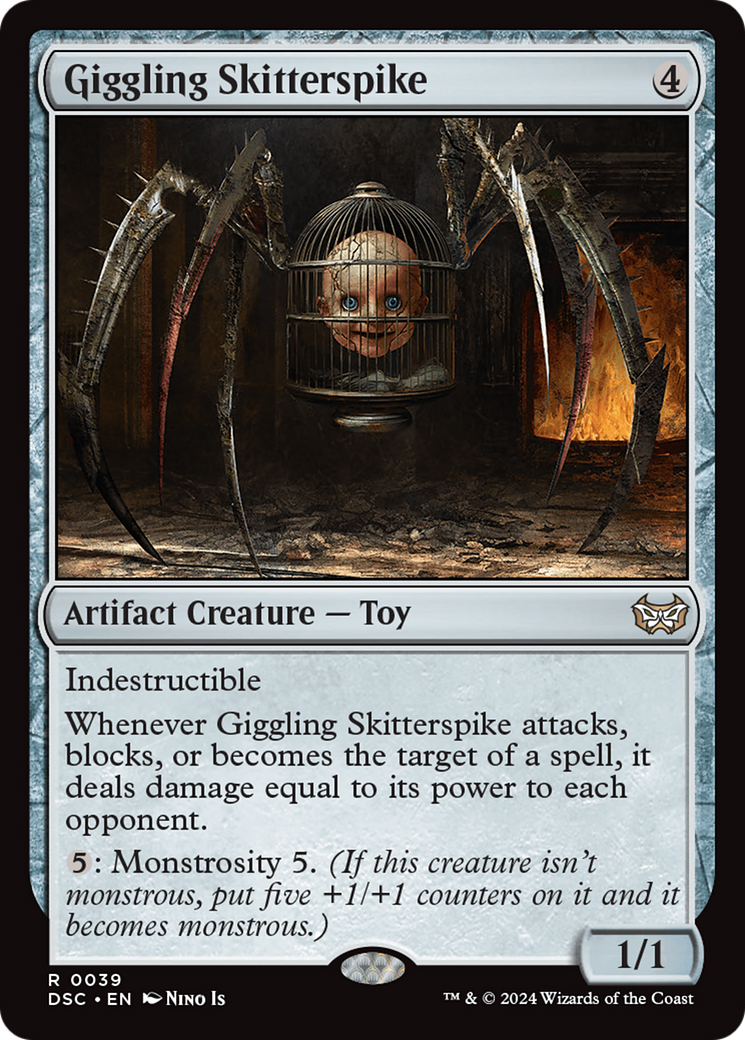 Giggling Skitterspike (DSC-039) [Duskmourn: House of Horror Commander] MTG Single Wizards of the Coast