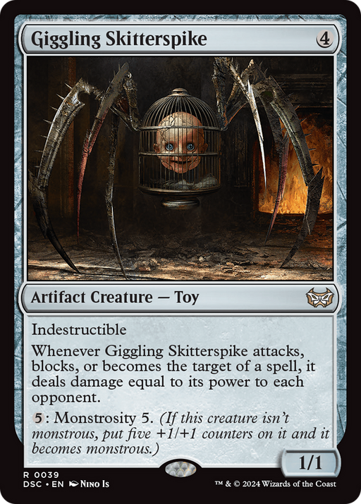 Giggling Skitterspike (DSC-039) [Duskmourn: House of Horror Commander] MTG Single Wizards of the Coast