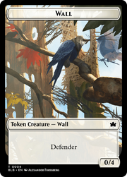 Wall // Intrepid Rabbit Double-Sided Token [Tokens] Bloomburrow Tokens MTG Single Magic: The Gathering