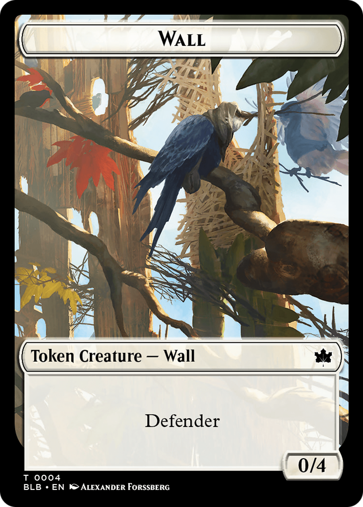 Wall // Intrepid Rabbit Double-Sided Token [Tokens] Bloomburrow Tokens MTG Single Magic: The Gathering