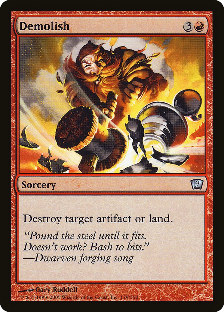 Demolish (9ED-179) [9th Edition] MTG Single Wizards of the Coast
