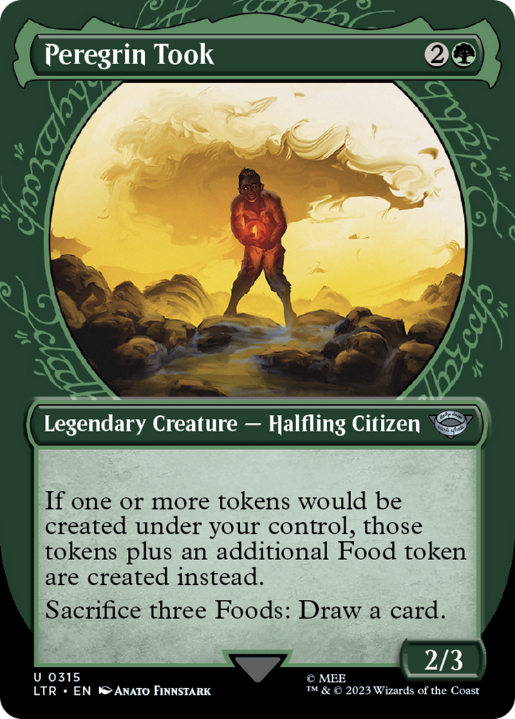 Peregrin Took (LTR-315) [The Lord of the Rings: Tales of Middle-earth] (Showcase) (Borderless) Foil MTG Single Wizards of the Coast