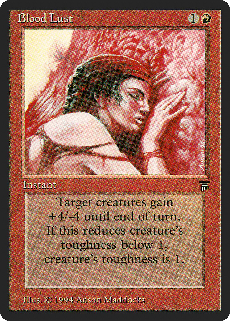 Blood Lust (LEG-) [Oldschool] Legends MTG Single Wizards of the Coast