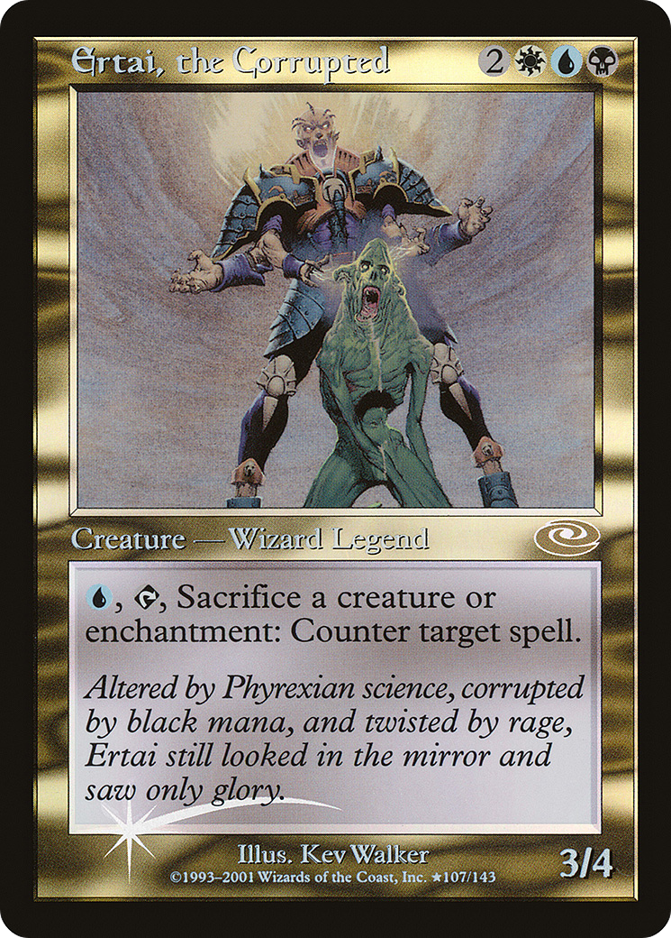 Ertai, the Corrupted (Alt. Art Foil) (PLS-107) [Planeshift] Foil MTG Single Wizards of the Coast