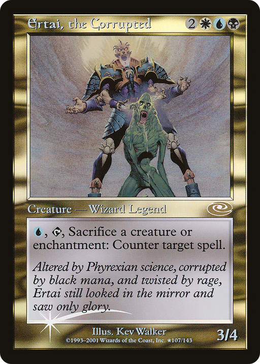 Ertai, the Corrupted (Alt. Art Foil) (PLS-107) [Planeshift] Foil MTG Single Wizards of the Coast
