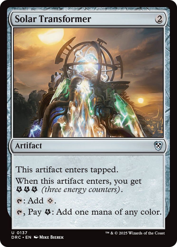Solar Transformer (DRC-137) [Aetherdrift Commander] MTG Single Wizards of the Coast
