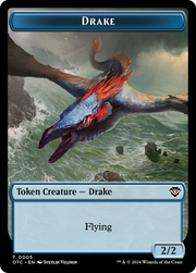 Drake // Soldier (0026) Double-Sided Token [Tokens] Outlaws of Thunder Junction Commander Tokens MTG Single Magic: The Gathering